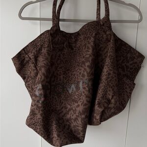 Brown Leopard Print Tote Bag